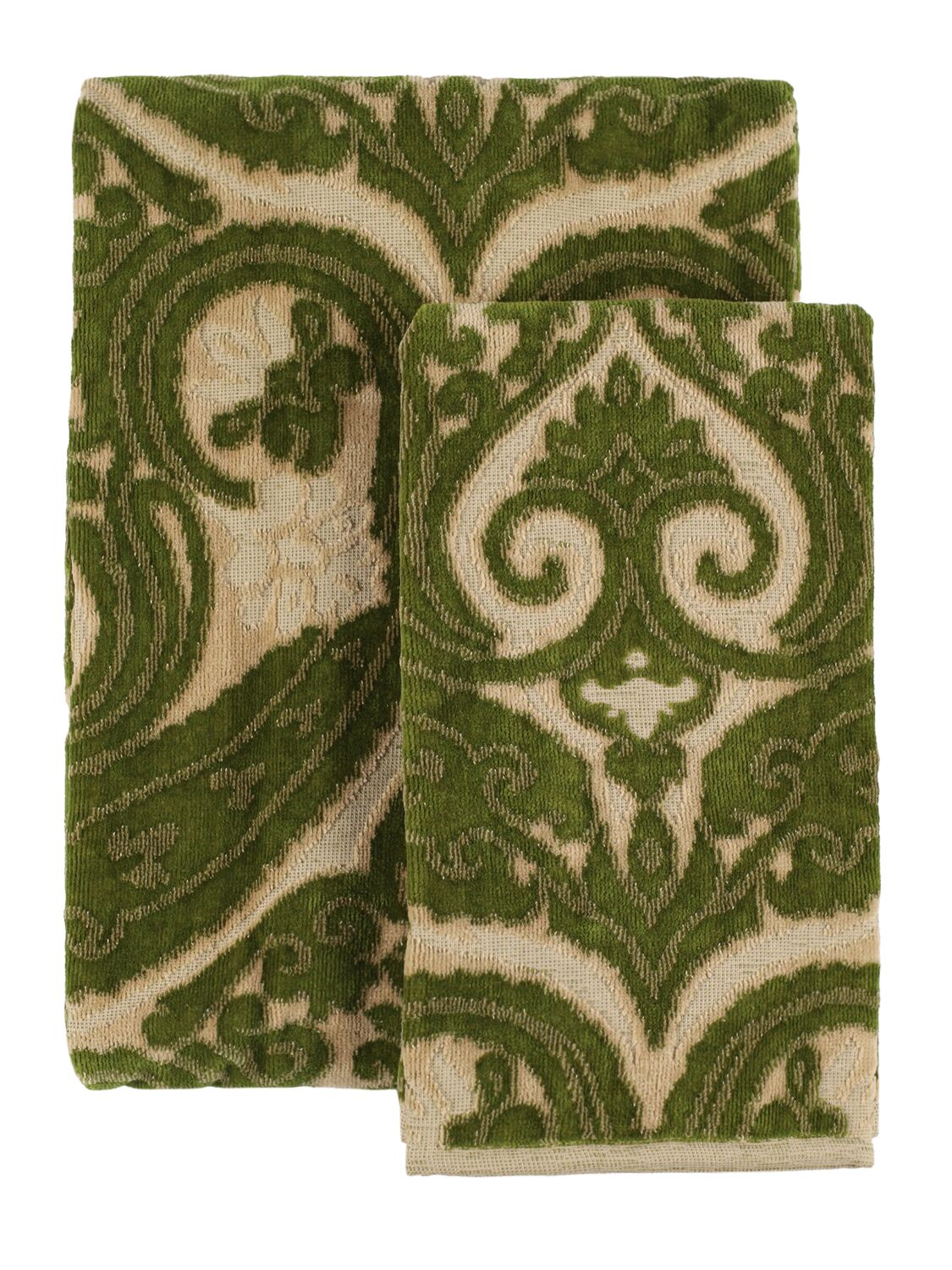 Etro Set Of 2 Reginald Towels In Green