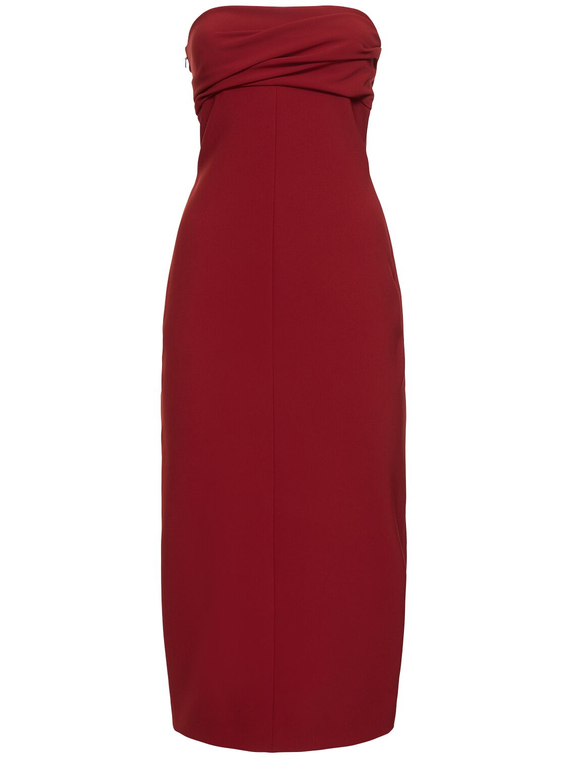 Philosophy Di Lorenzo Serafini Draped-detail Strapless Dress In Red