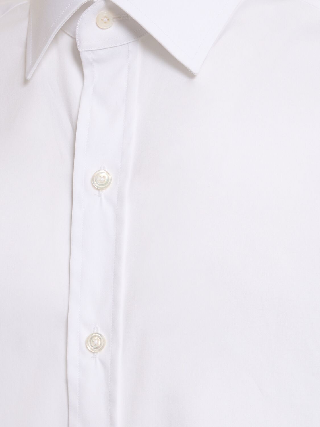 Shop Tom Ford Cotton Poplin Slim Fit Shirt In Optic White