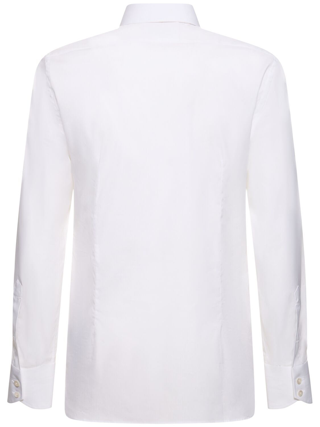 Shop Tom Ford Cotton Poplin Slim Fit Shirt In Optic White