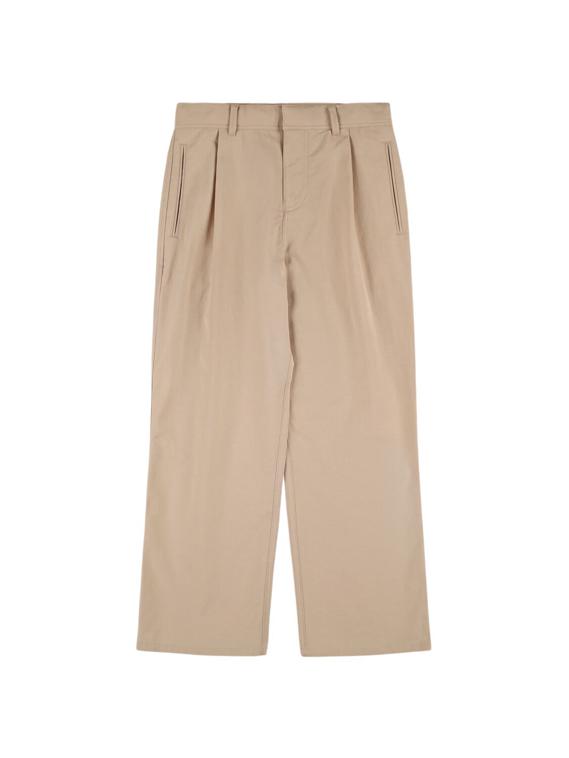 Burberry Cotton Blend Pants In Brown