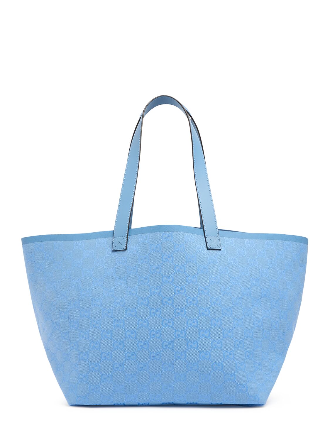 Shop Gucci Medium Gg Canvas Tote Bag In Mindful Azure