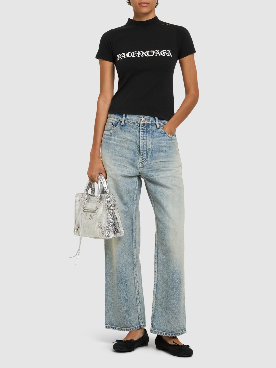 BALENCIAGA ANKLE CUT DENIM JEANS 