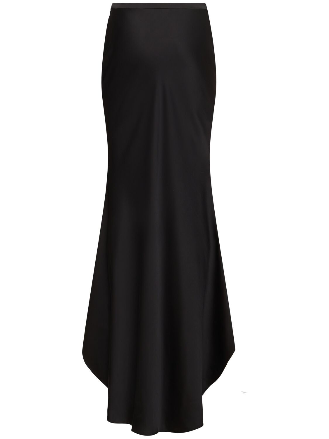 Shop Philosophy Di Lorenzo Serafini Flared Satin Long Skirt In Black