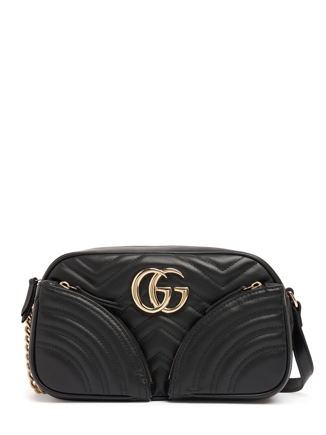 Gucci Gg Marmont Leather Shoulder Bag In Blue