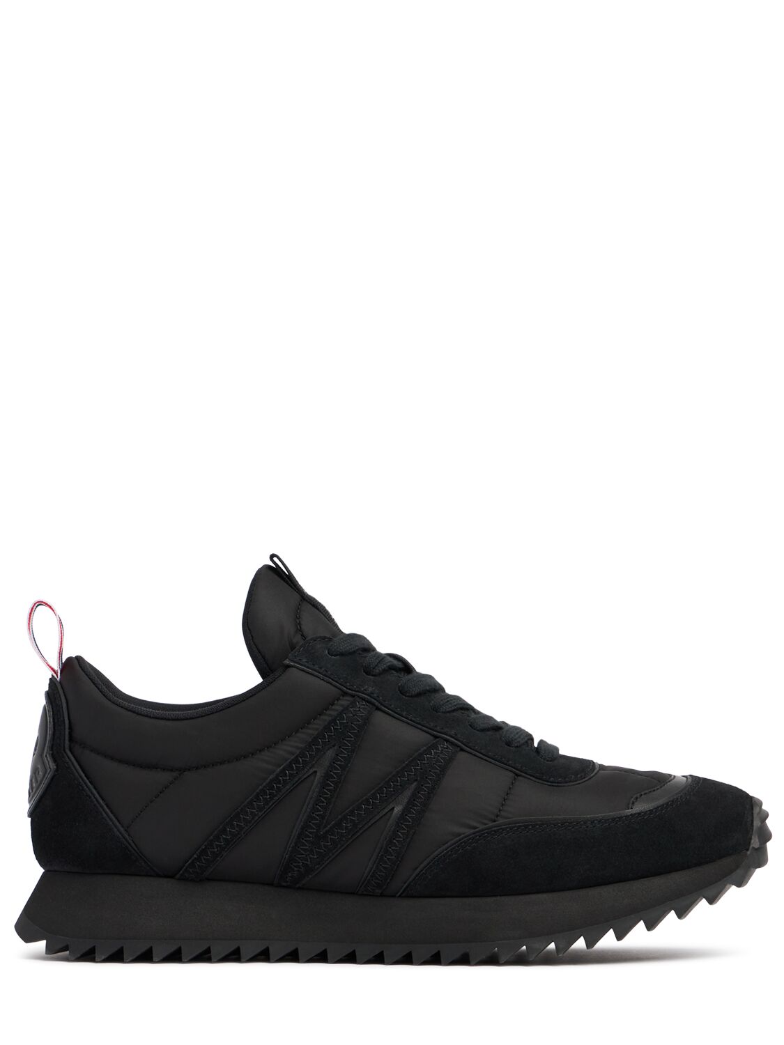 Shop Moncler Pacey Nylon Sneakers In Black