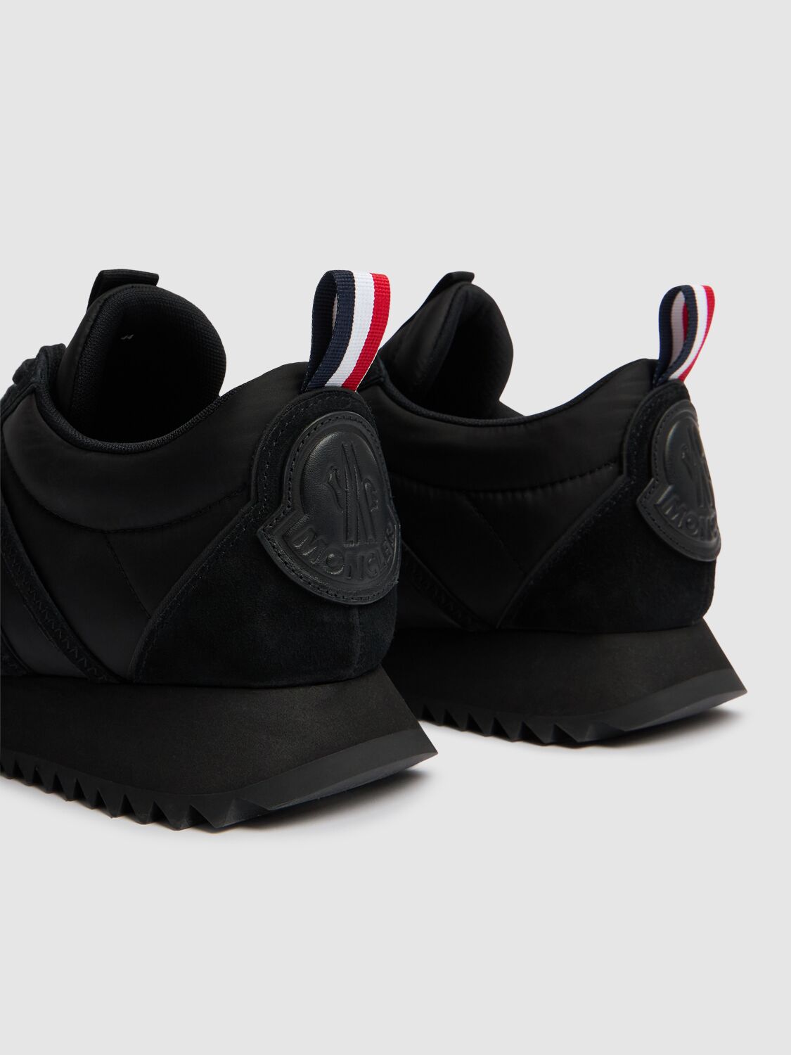 Shop Moncler Pacey Nylon Sneakers In Black