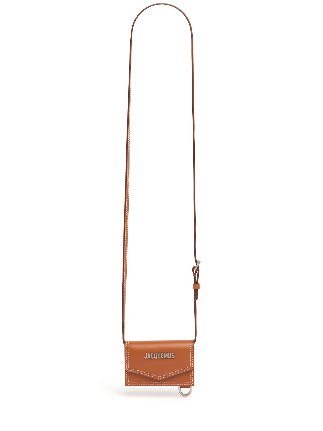 Jacquemus Le Porte Azur Leather Clutch Bag In Light Brow2