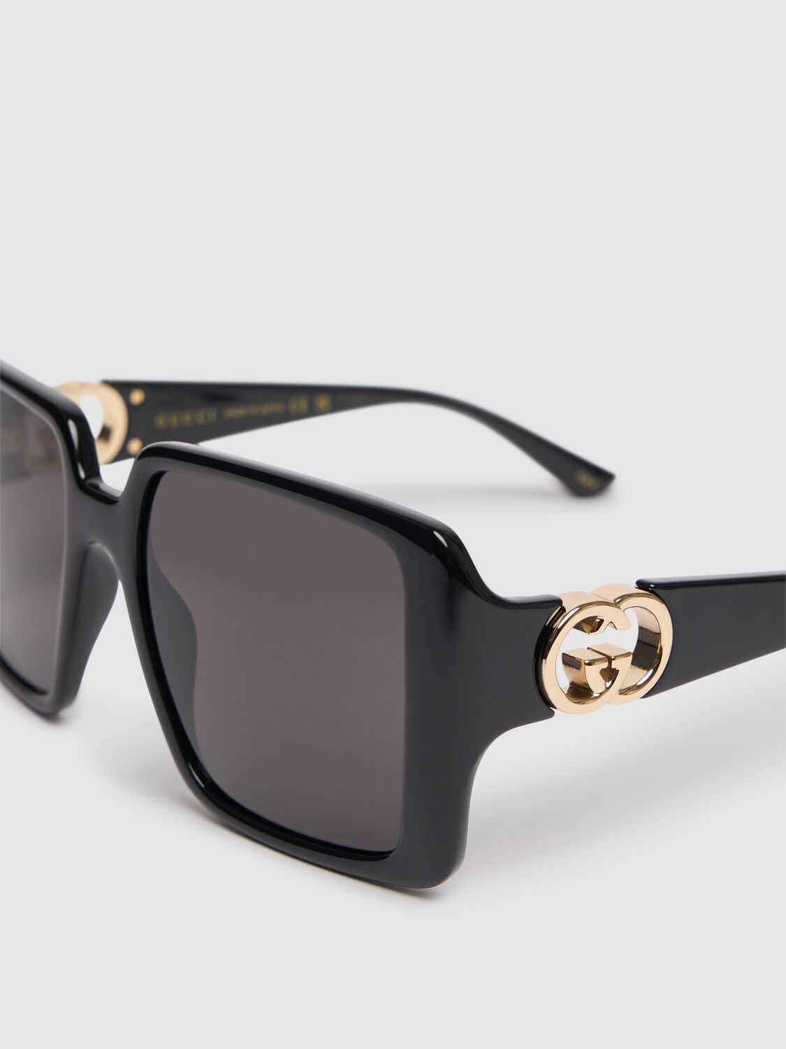 Shop Gucci G1692s Injection Sunglasses In Black/grey