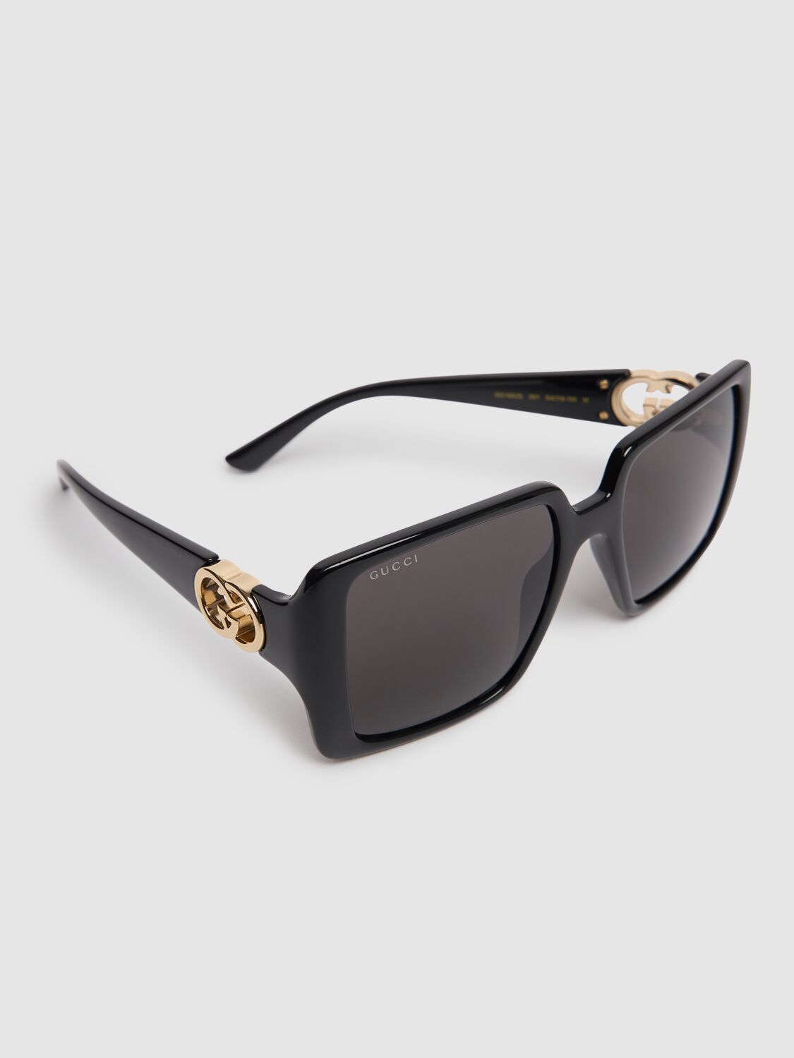 Shop Gucci G1692s Injection Sunglasses In Black/grey