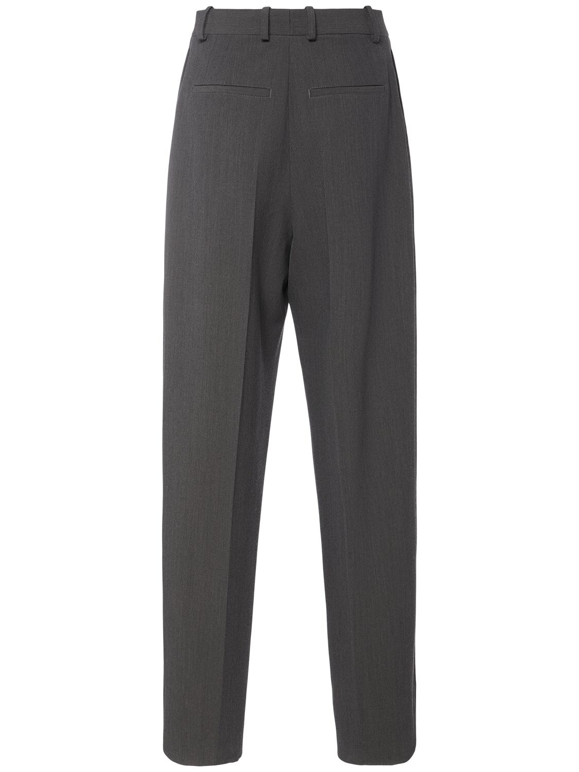 Shop Bottega Veneta Stretch Tricotine Pants In Heather Grey