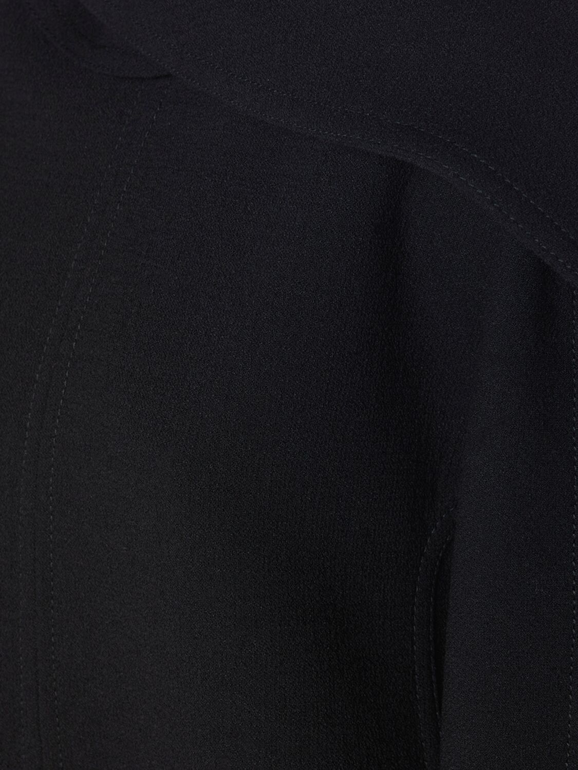 Shop Bottega Veneta Wool Crepe Top In Black