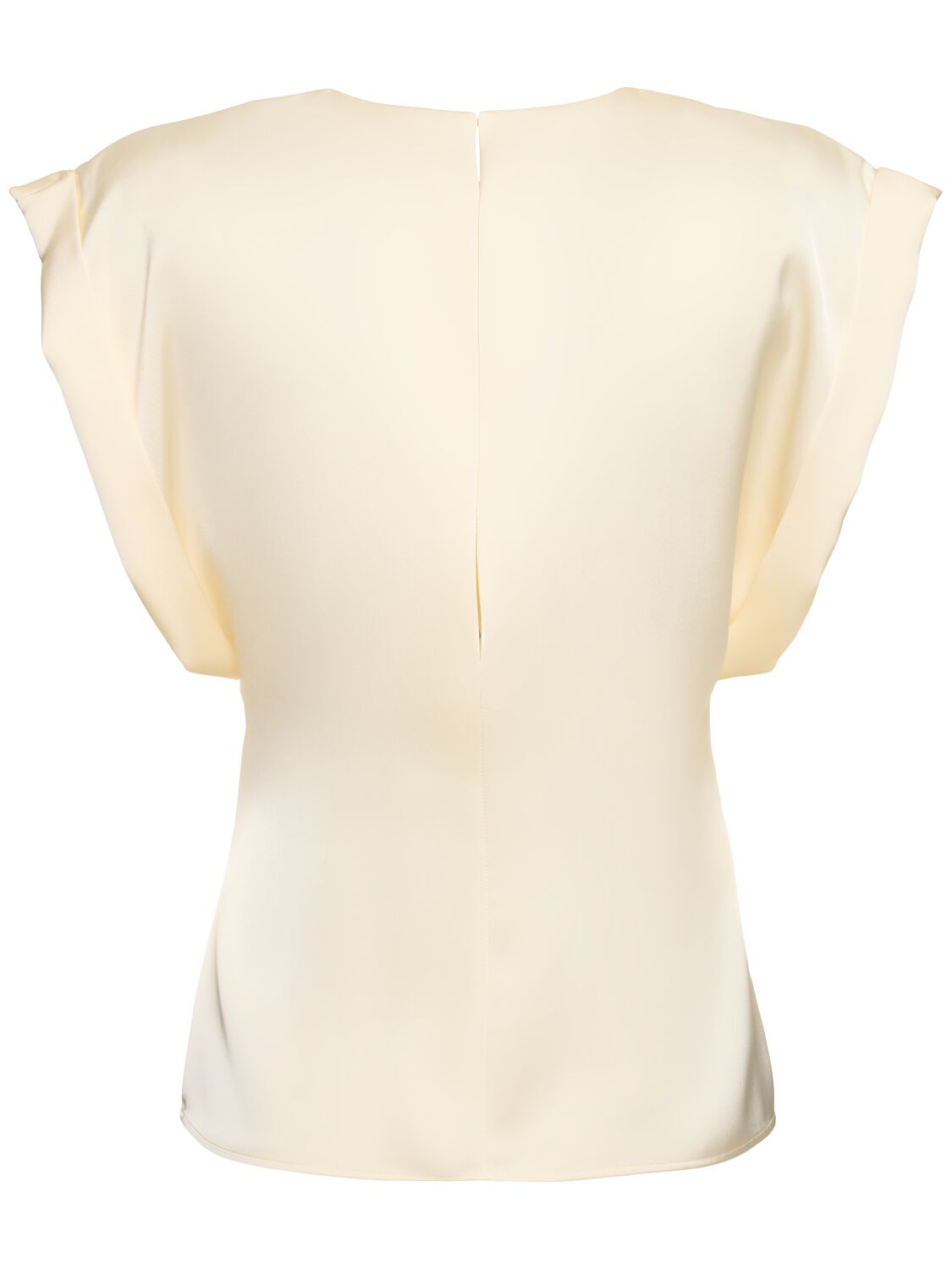 Shop Philosophy Di Lorenzo Serafini Satin Crewneck Top In White