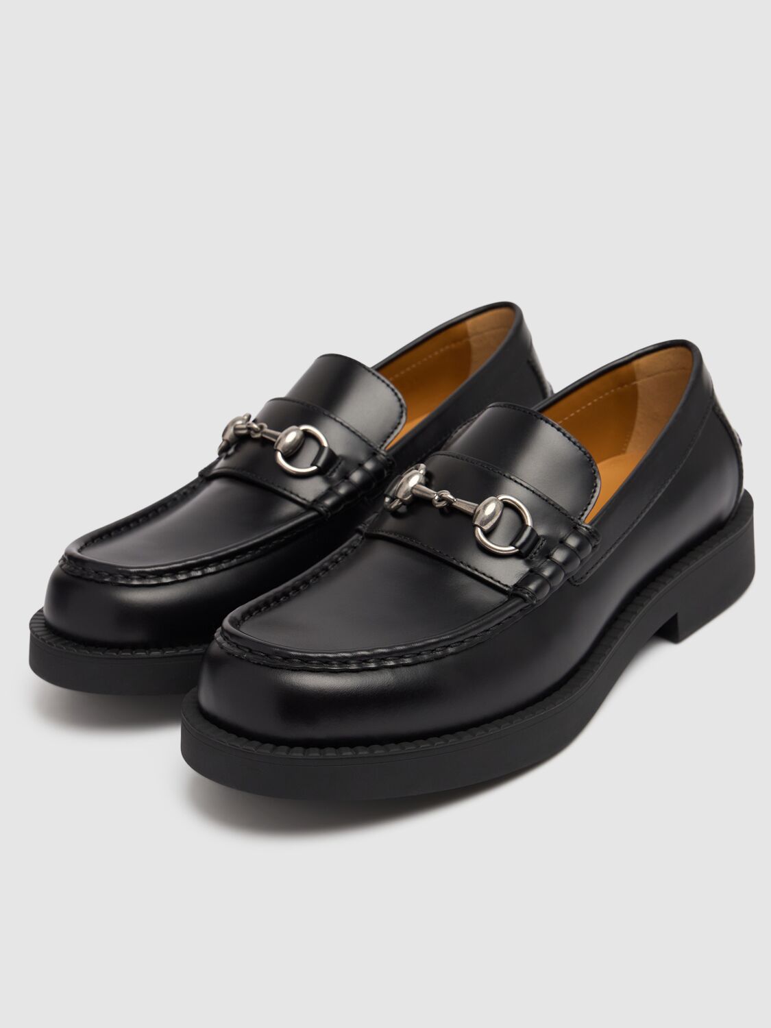 Shop Gucci Taemin Leather Loafers In Black