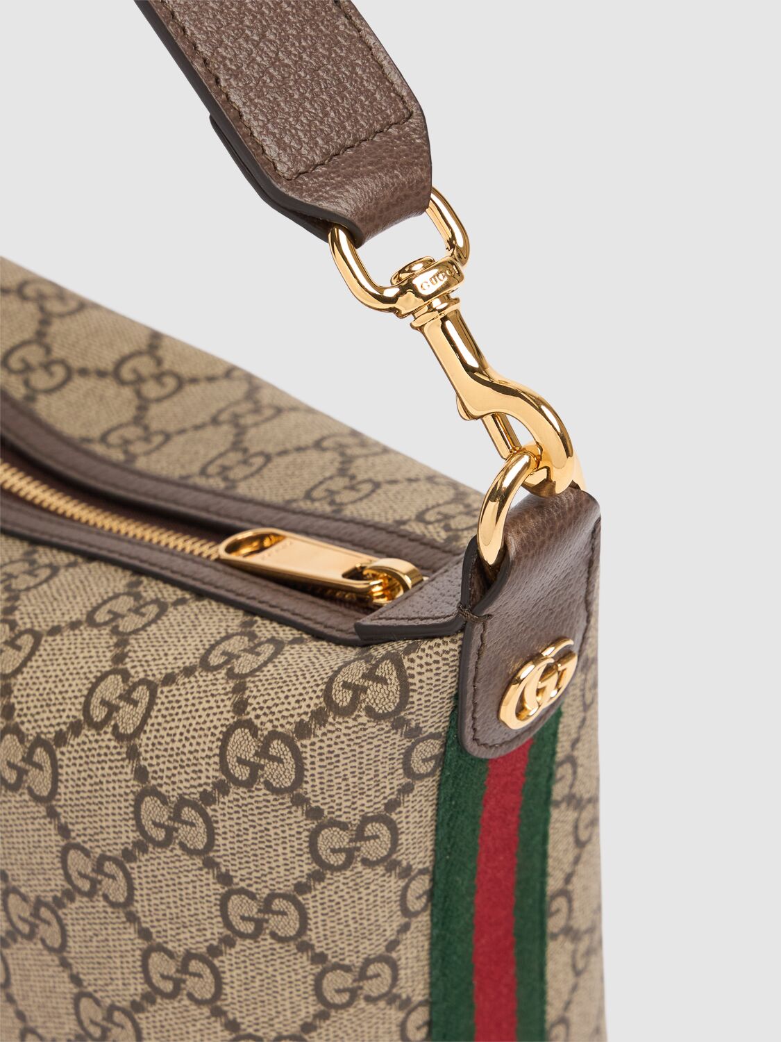 Shop Gucci Mini Ophidia Gg Supreme Shoulder Bag In Beige