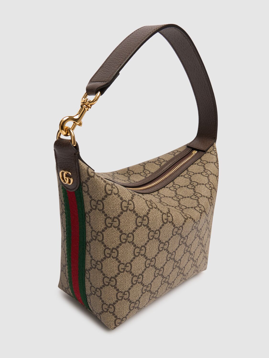 Shop Gucci Mini Ophidia Gg Supreme Shoulder Bag In Beige