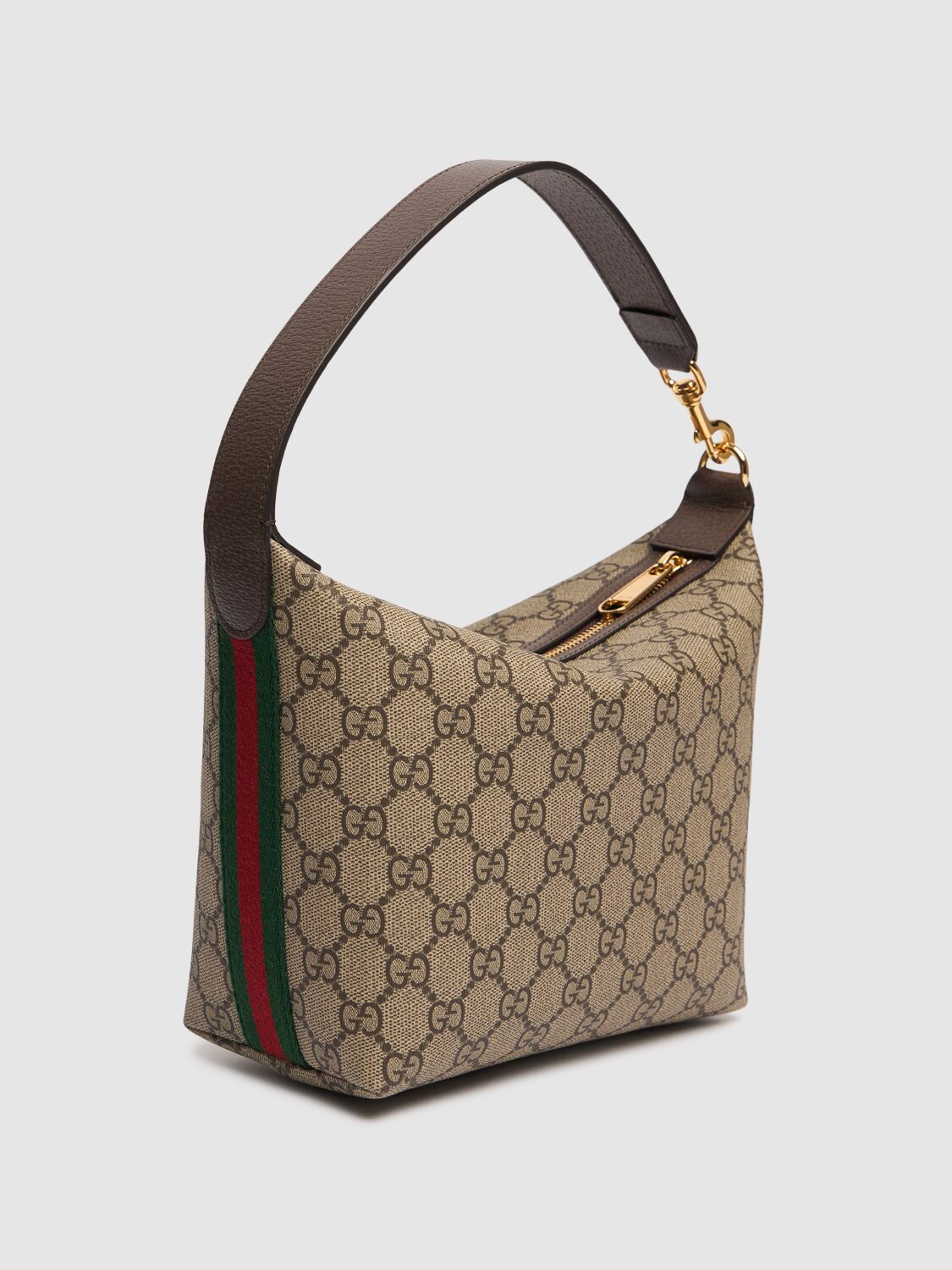 Shop Gucci Mini Ophidia Gg Supreme Shoulder Bag In Beige