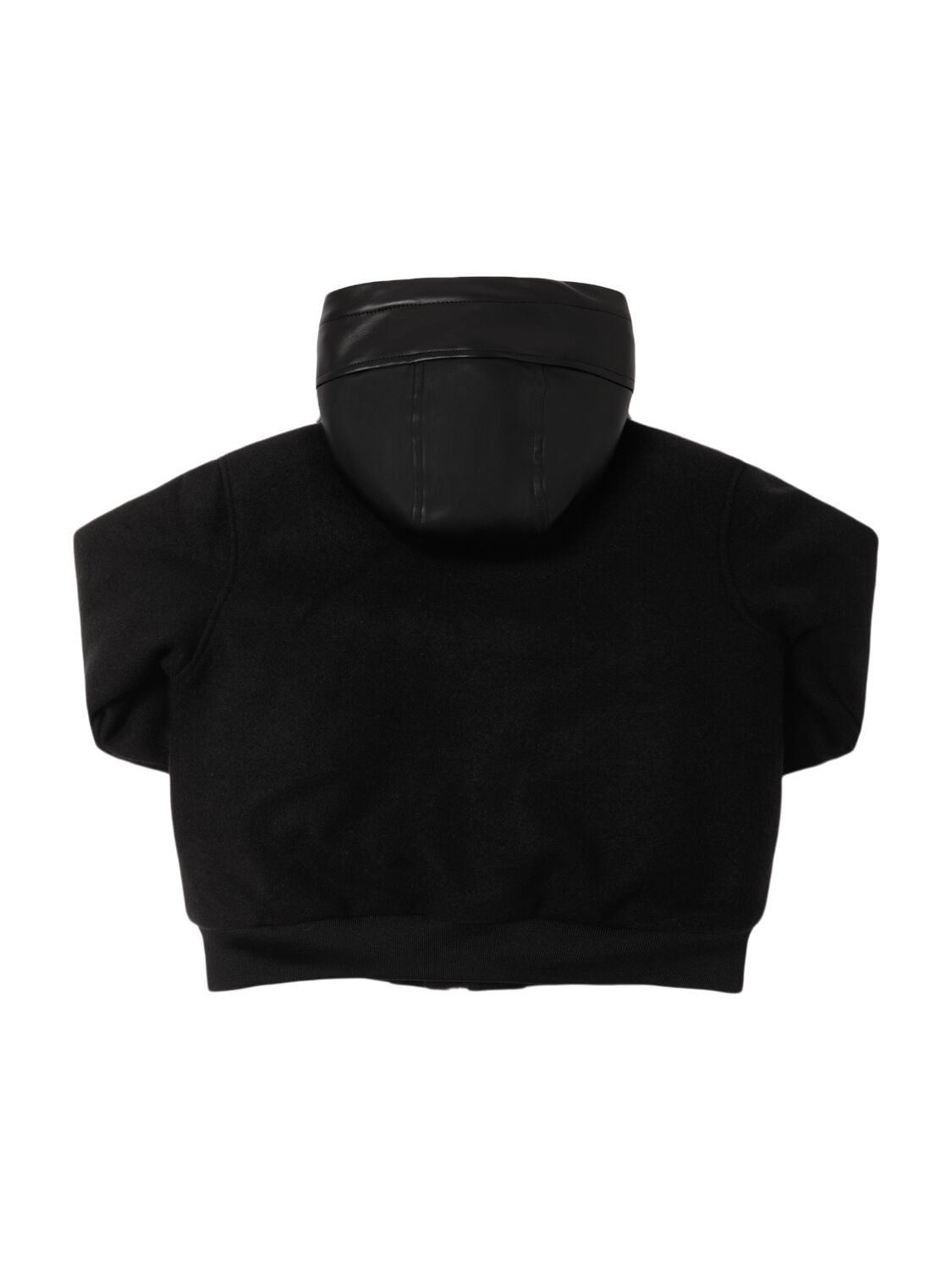 Shop Karl Lagerfeld Hooded Poly Bomber Jacket In Black