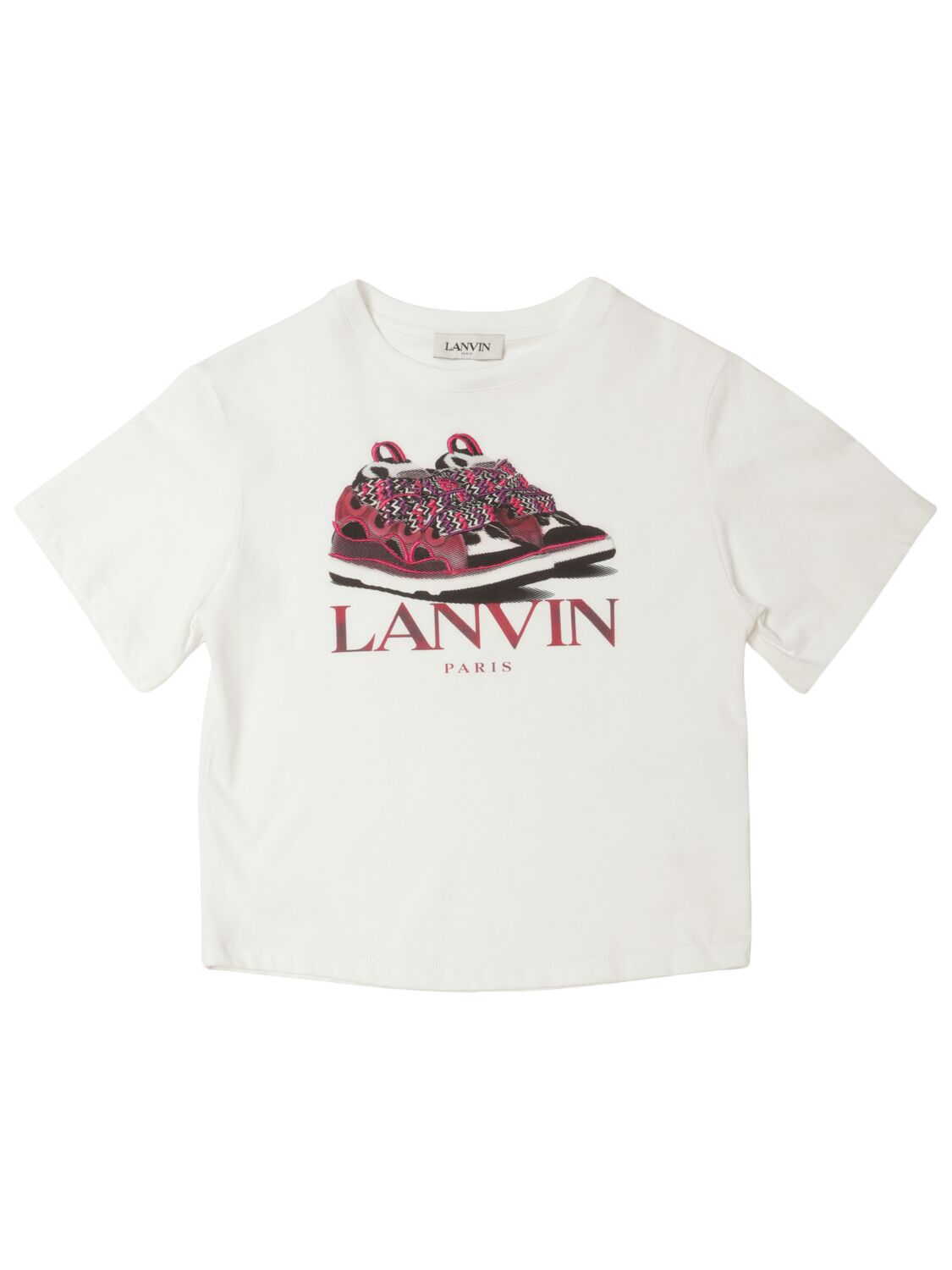 Lanvin Printed Cotton Jersey T-shirt In White