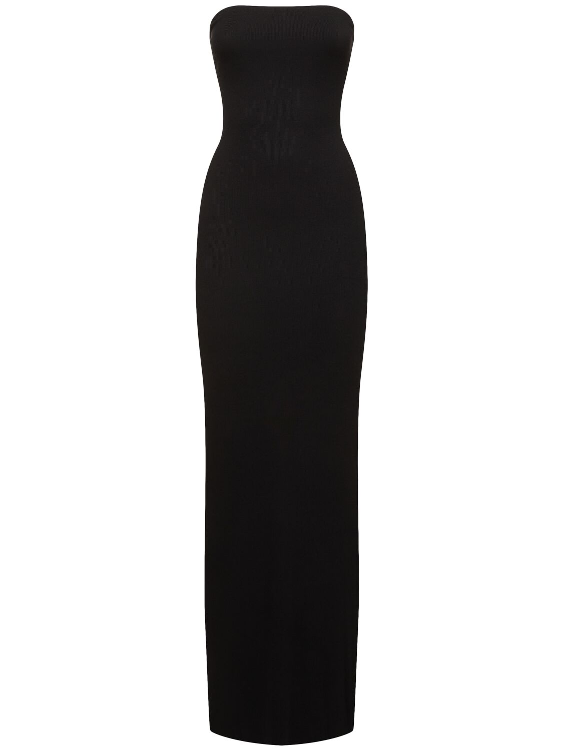 Shop Éterne Strapless Jersey Long Dress In Black