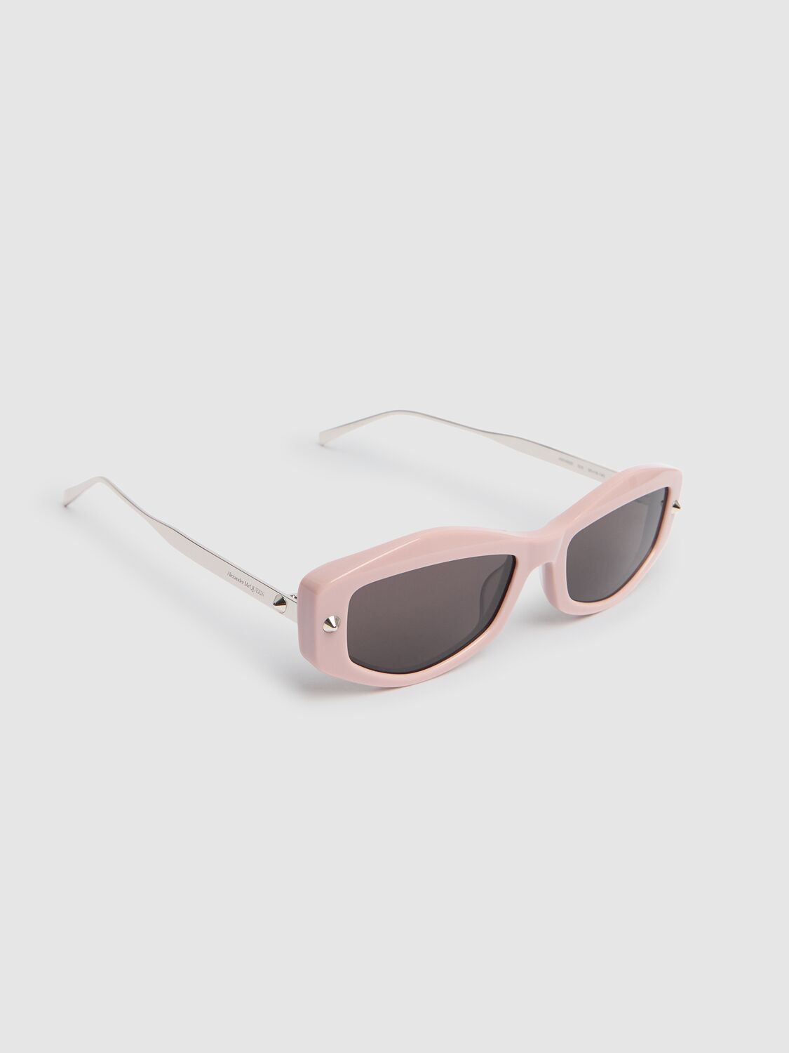 Shop Alexander Mcqueen Am0482s Acetate Sunglasses In Pink