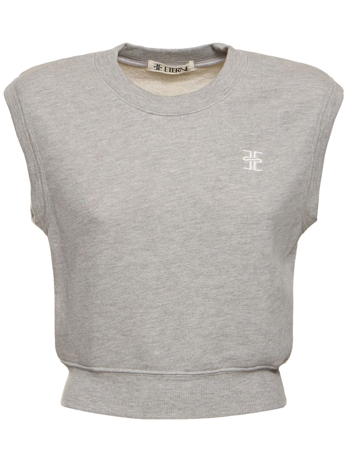 ÉTERNE SLEEVELESS CREWNECK JERSEY TOP 