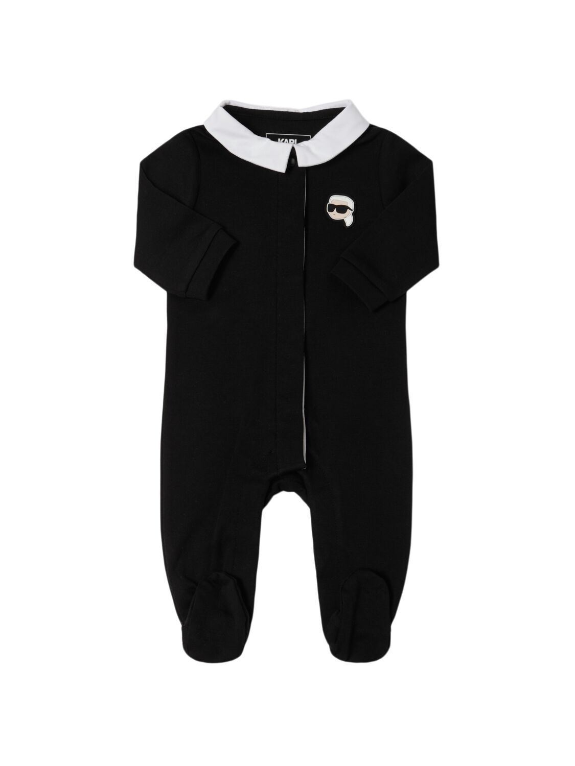 Shop Karl Lagerfeld Hooded Nylon Puffer Parka In Black