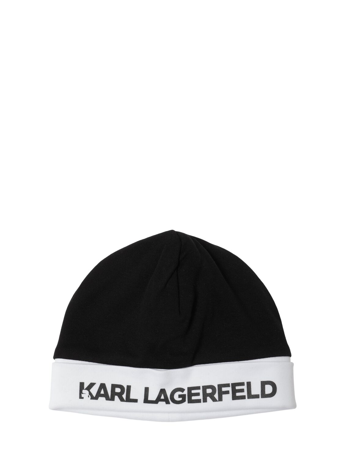 Shop Karl Lagerfeld Hooded Nylon Puffer Parka In Black