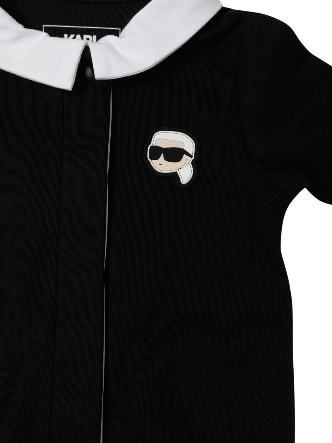 Shop Karl Lagerfeld Hooded Nylon Puffer Parka In Black