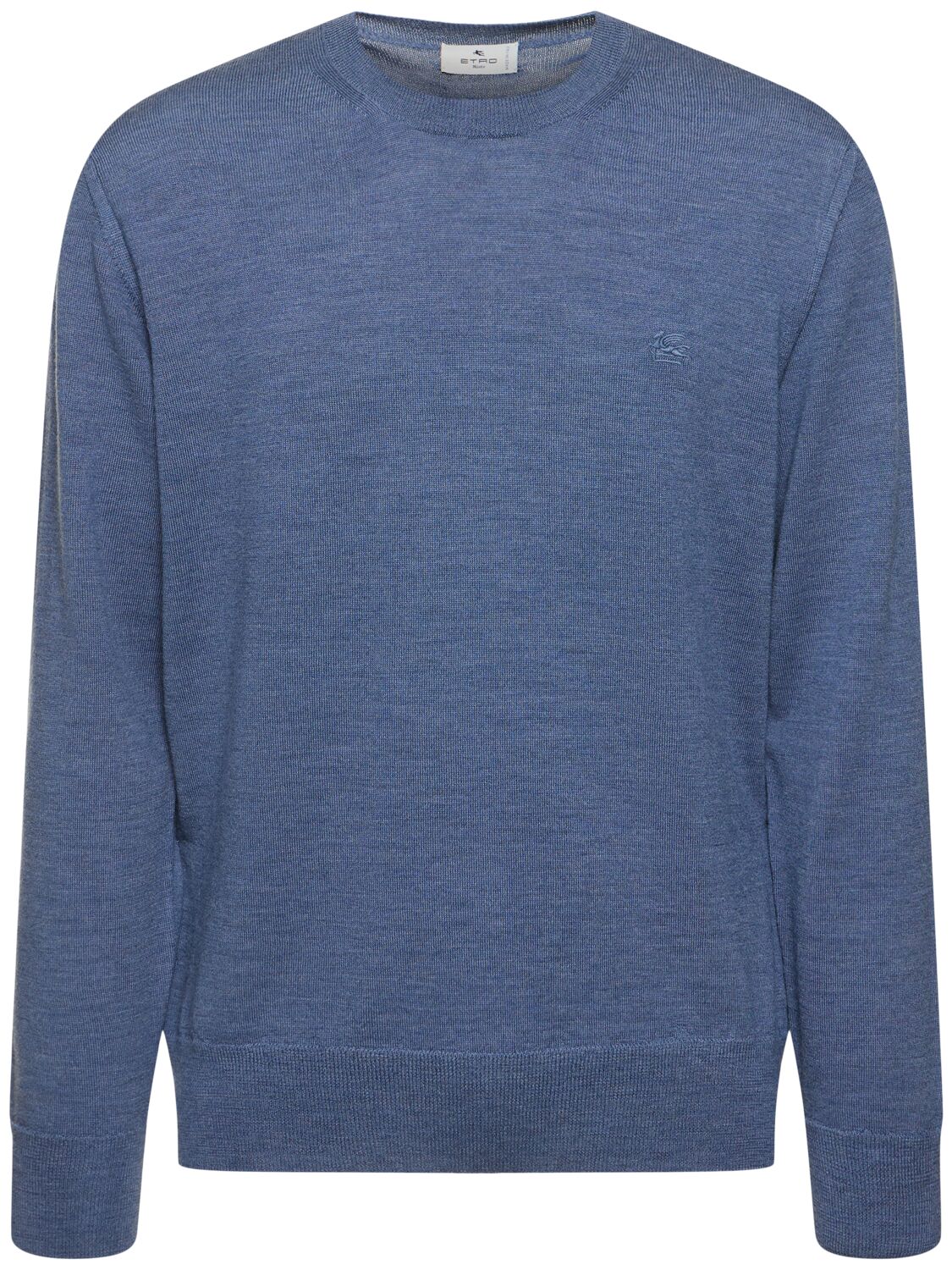 Etro Crewneck Knit Sweater In Light Blue