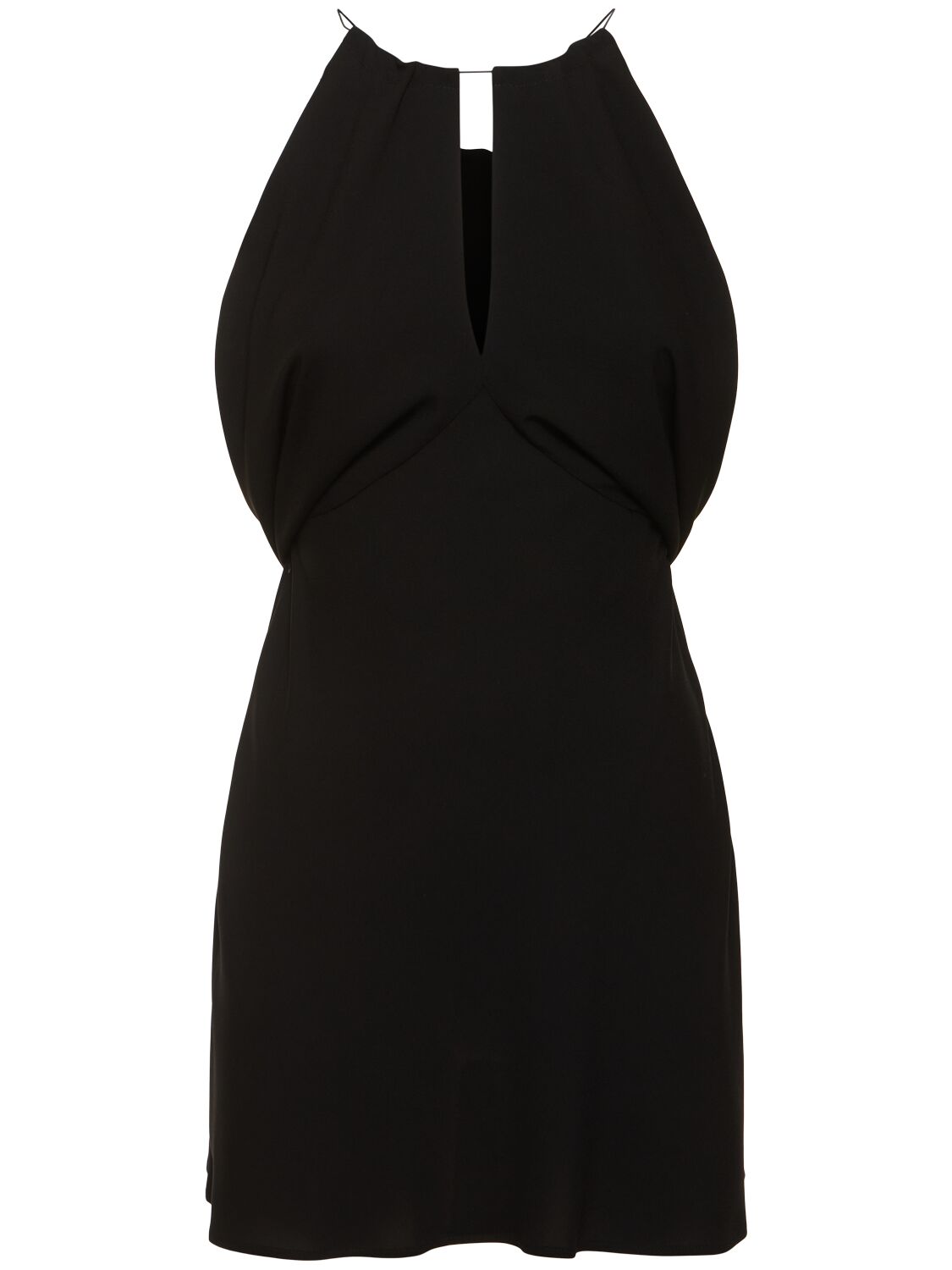 Philosophy Di Lorenzo Serafini Light Crepe Flared Mini Dress In Black