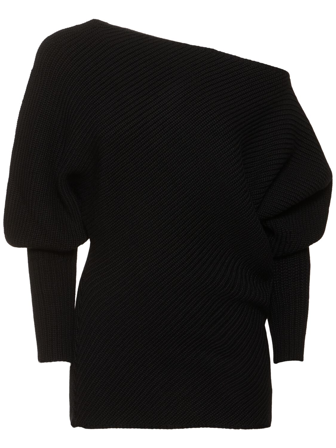 Philosophy Di Lorenzo Serafini Wool Blend Boat Neck Sweater In Black