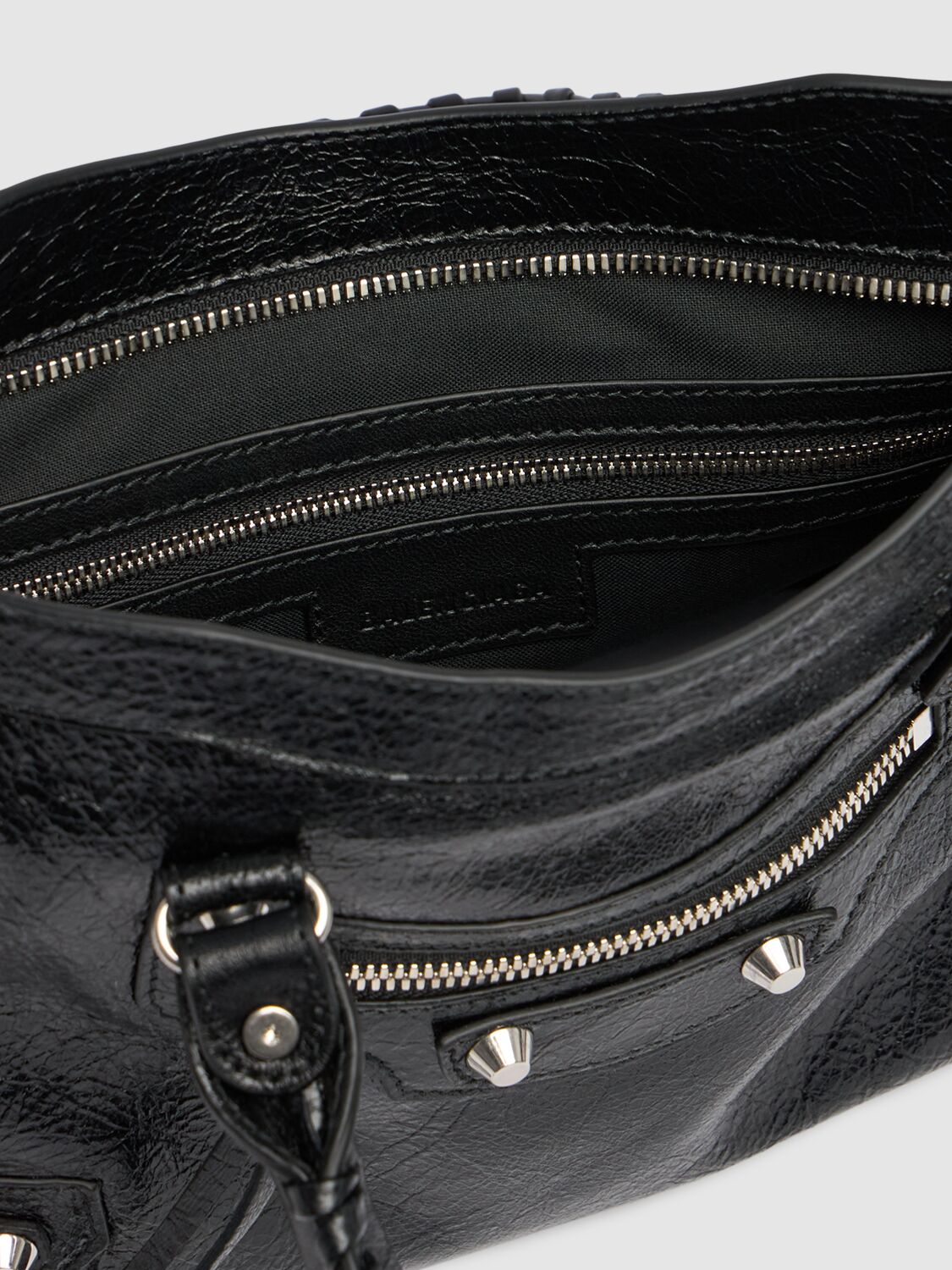 Shop Balenciaga Small Le City Arena Lamb Bag In Black