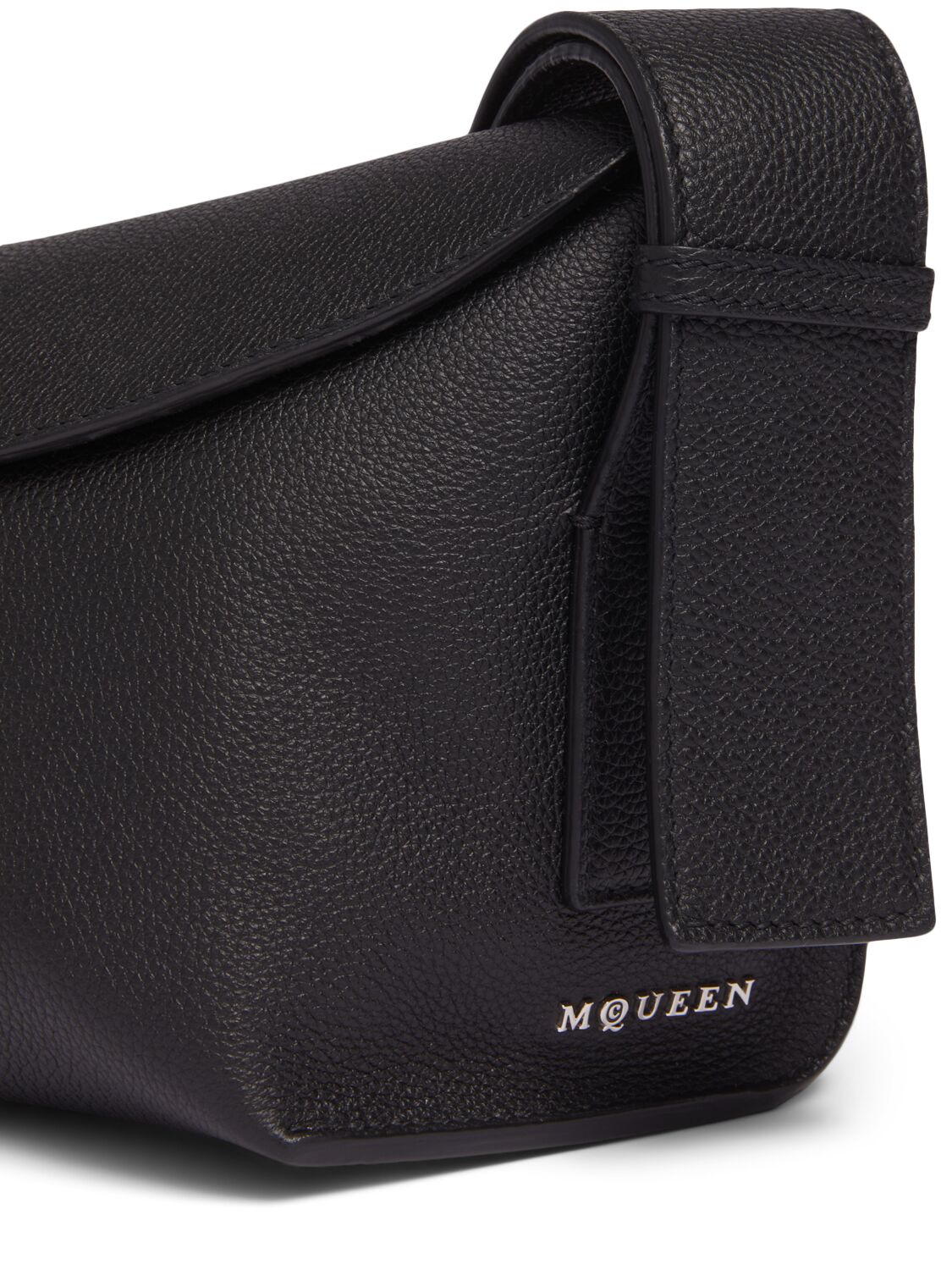 Shop Alexander Mcqueen Sling Leather Shoulder Bag In Black