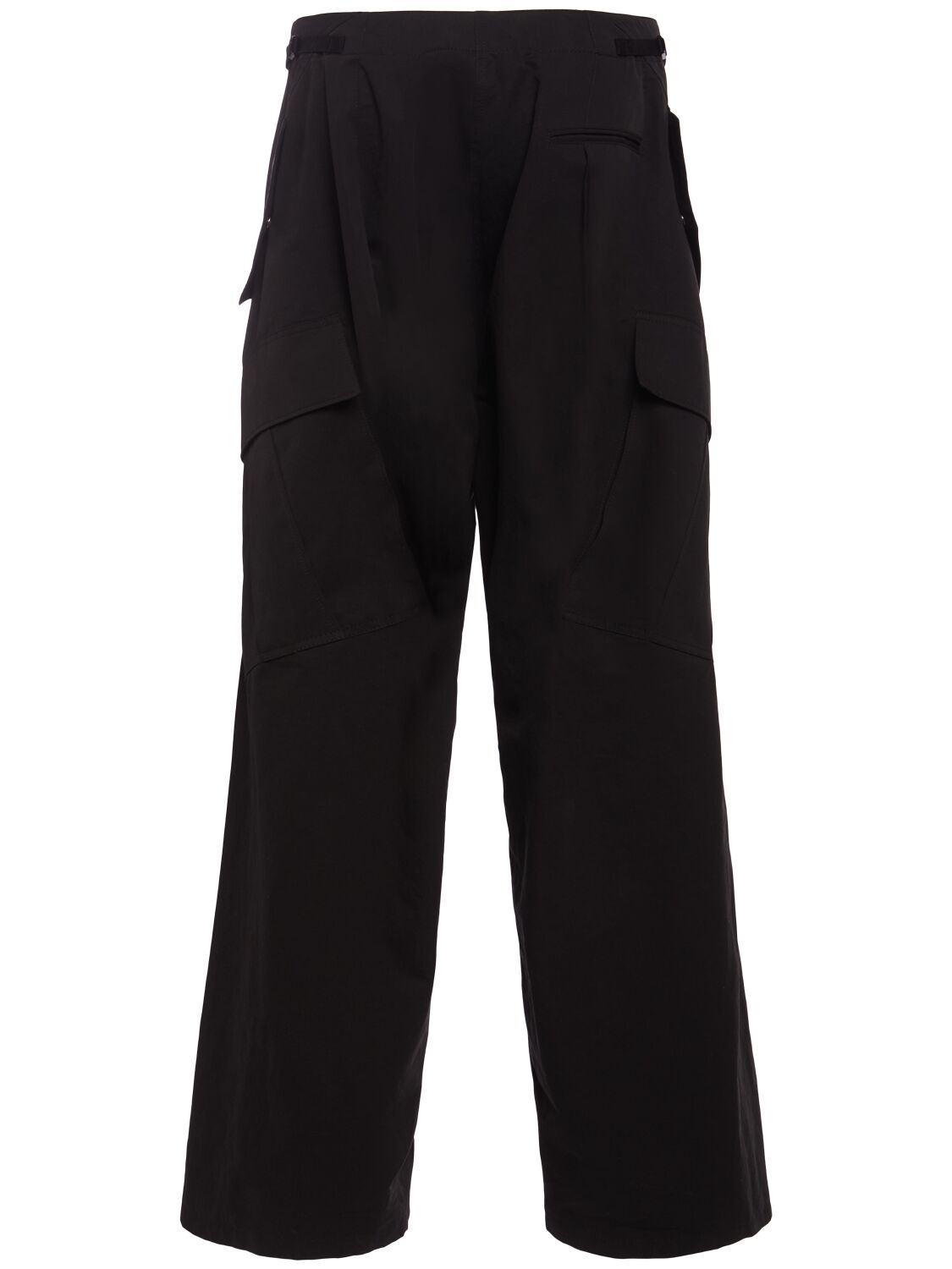 Shop Alexander Mcqueen Parachute Cotton Pants In Black