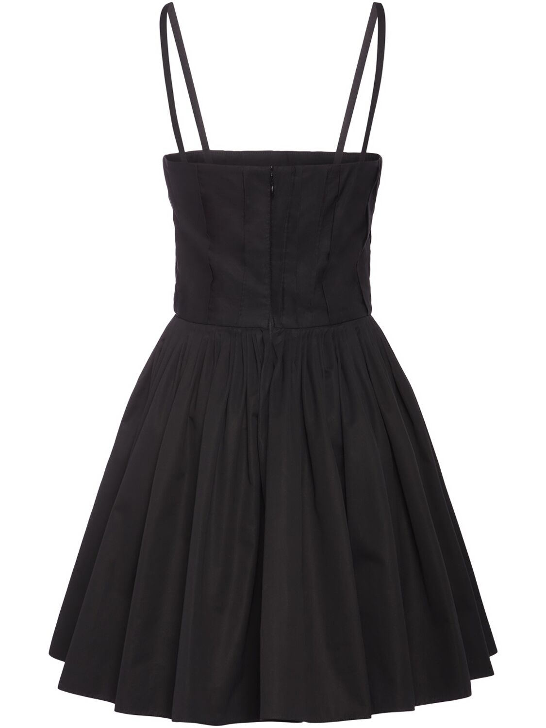 Shop Alexander Mcqueen Cotton Poplin Dress In Black