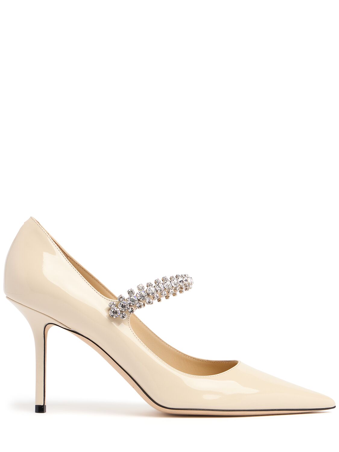 Jimmy Choo Bing 85mm Leather Pumps In Linen