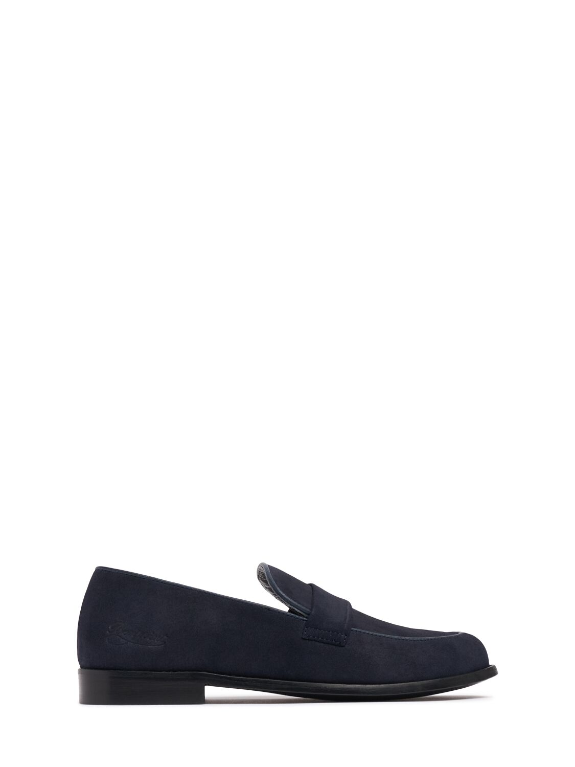 Bonpoint Leather Loafers In Dark Blue