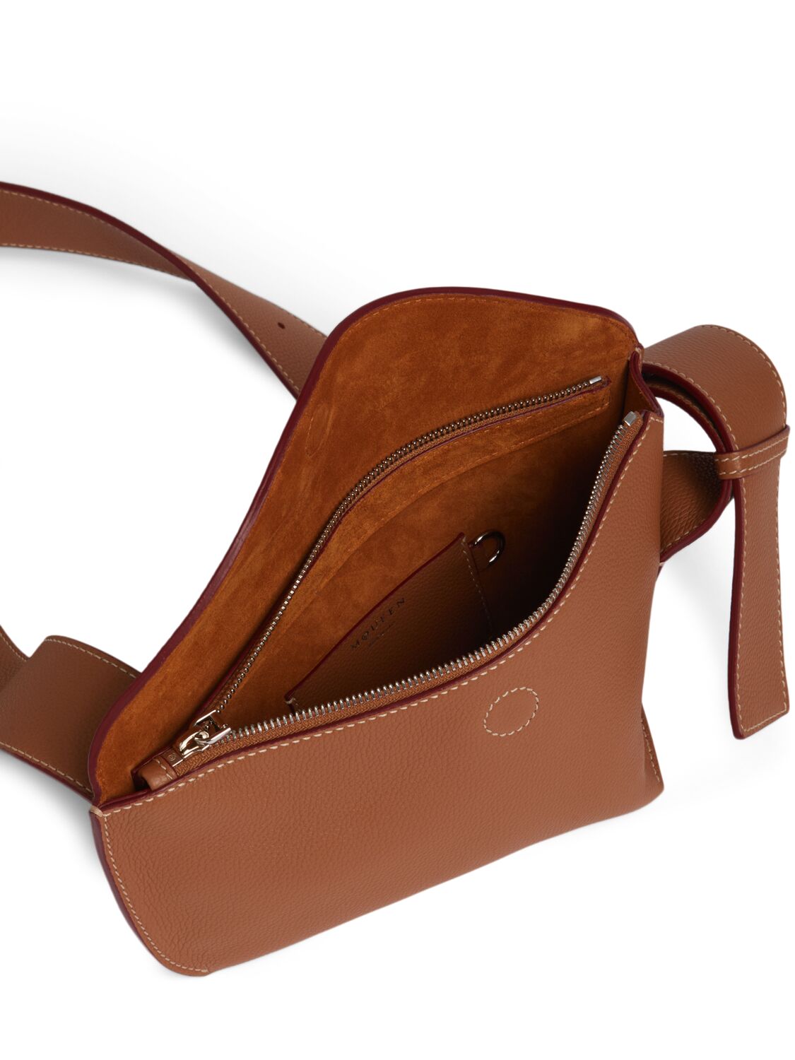 Shop Alexander Mcqueen Sling Leather Shoulder Bag In Pecan