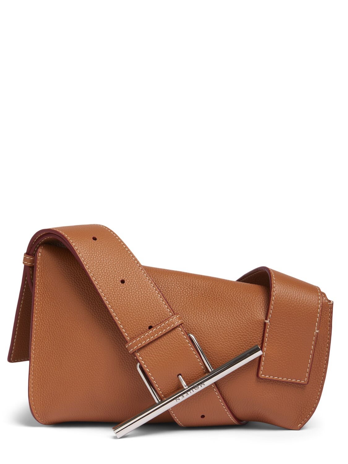 Shop Alexander Mcqueen Sling Leather Shoulder Bag In Pecan