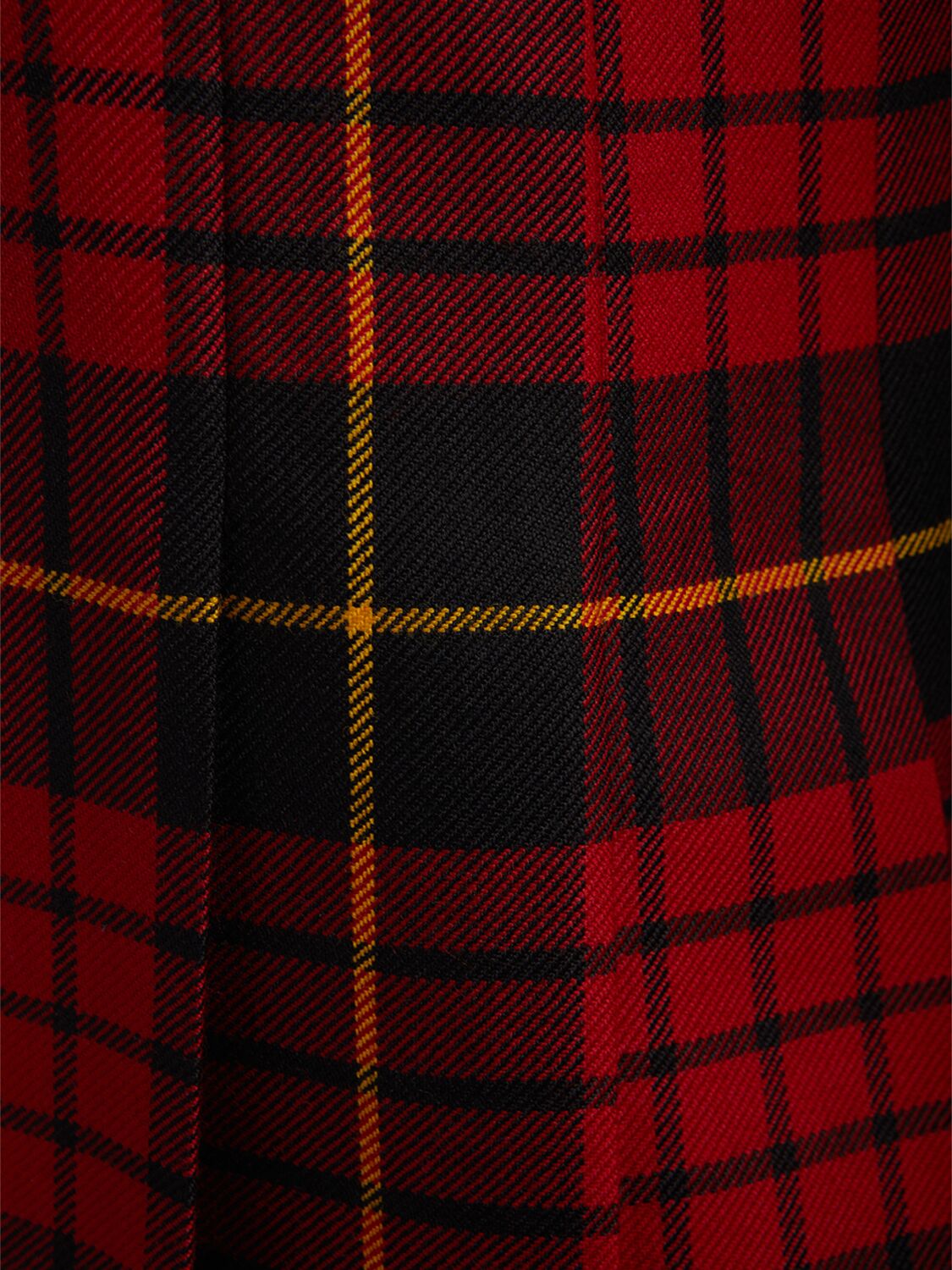 Shop Alexander Mcqueen Wool Tartan Mini Skirt In Red/black