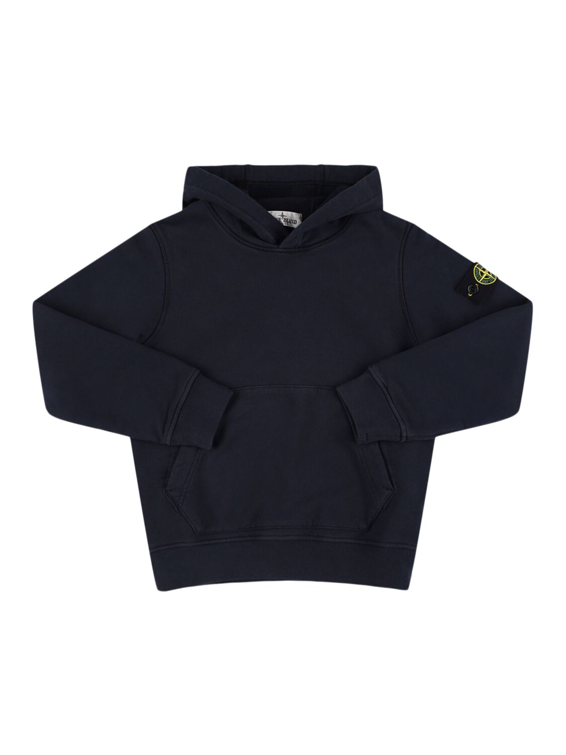 STONE ISLAND JUNIOR Organic Cotton Hooded Sweatshirt