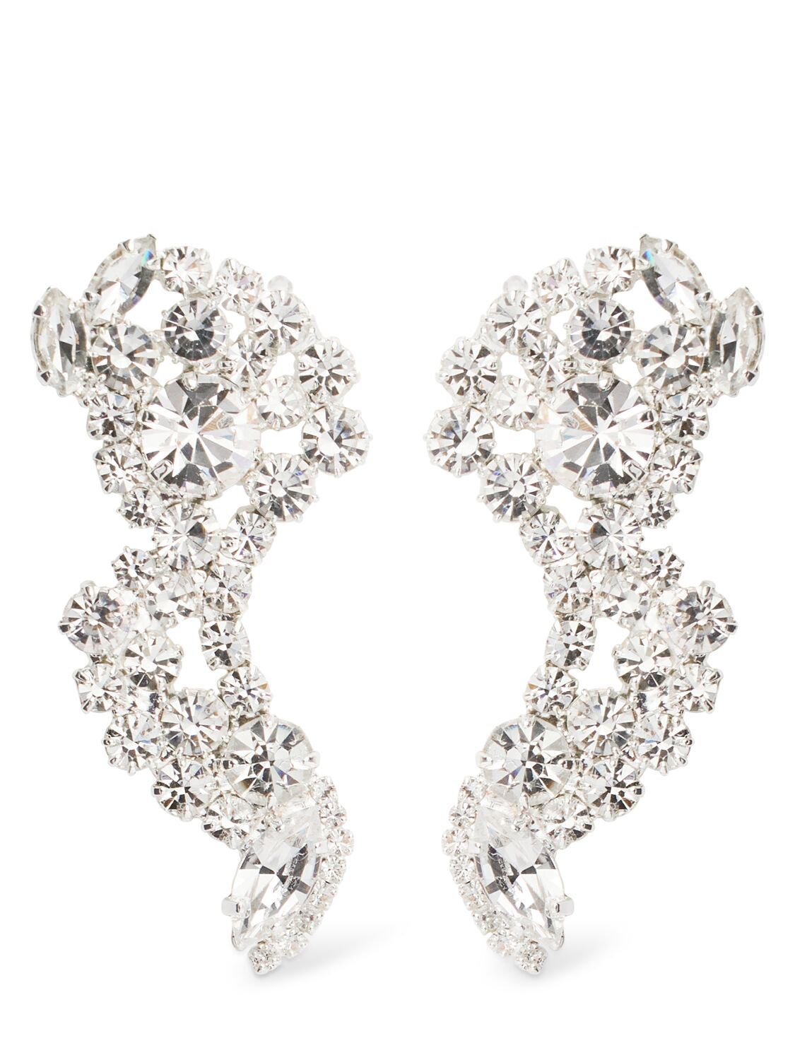 Magda Butrym Crystal Drop Earrings In Silver