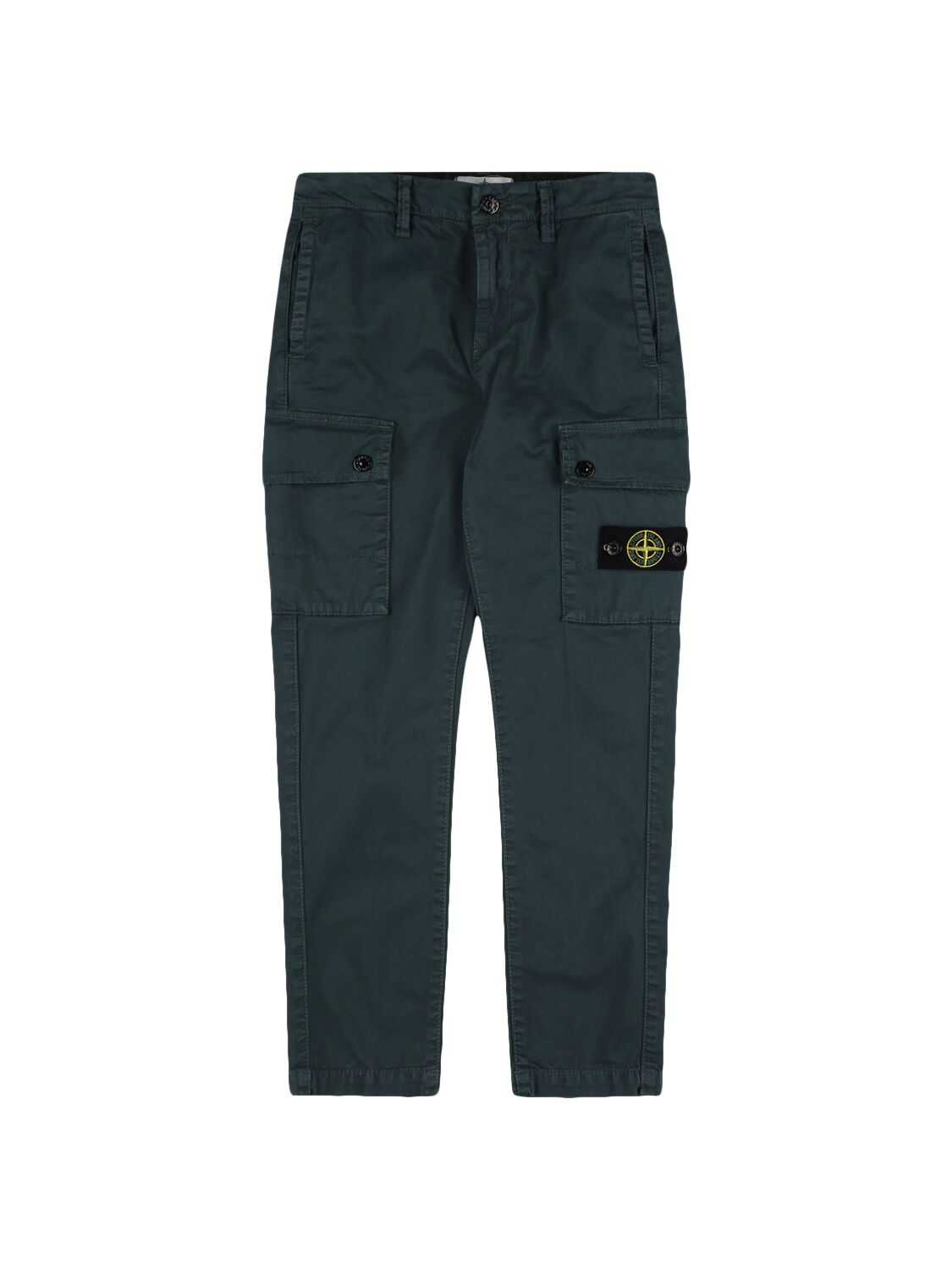 STONE ISLAND JUNIOR Stretch Organic Cotton Cargo Pants