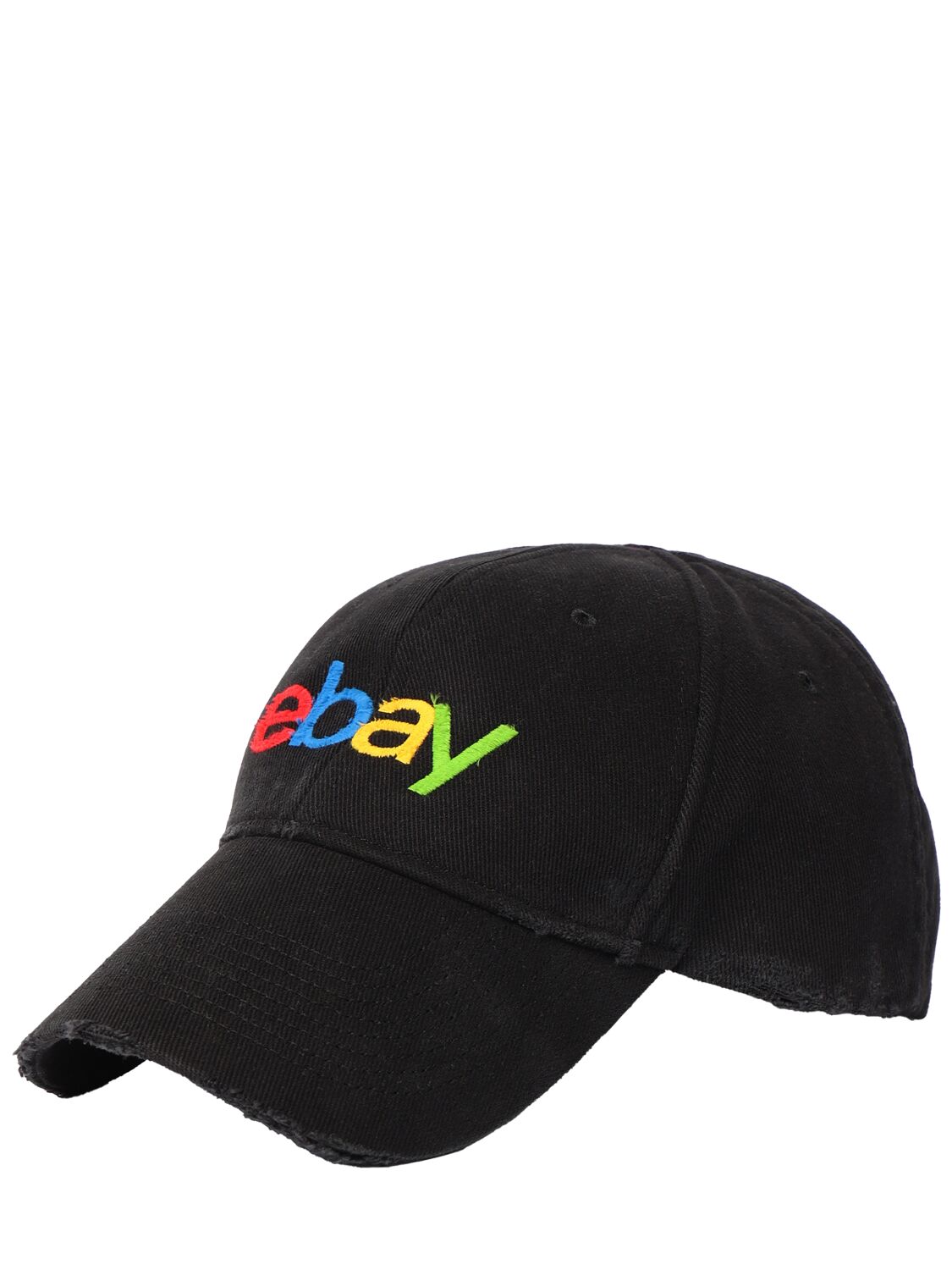 Shop Balenciaga Ebay Cotton Cap In Black