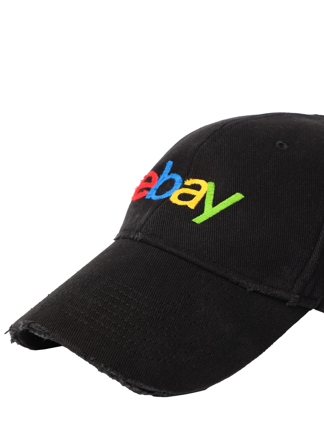 Shop Balenciaga Ebay Cotton Cap In Black