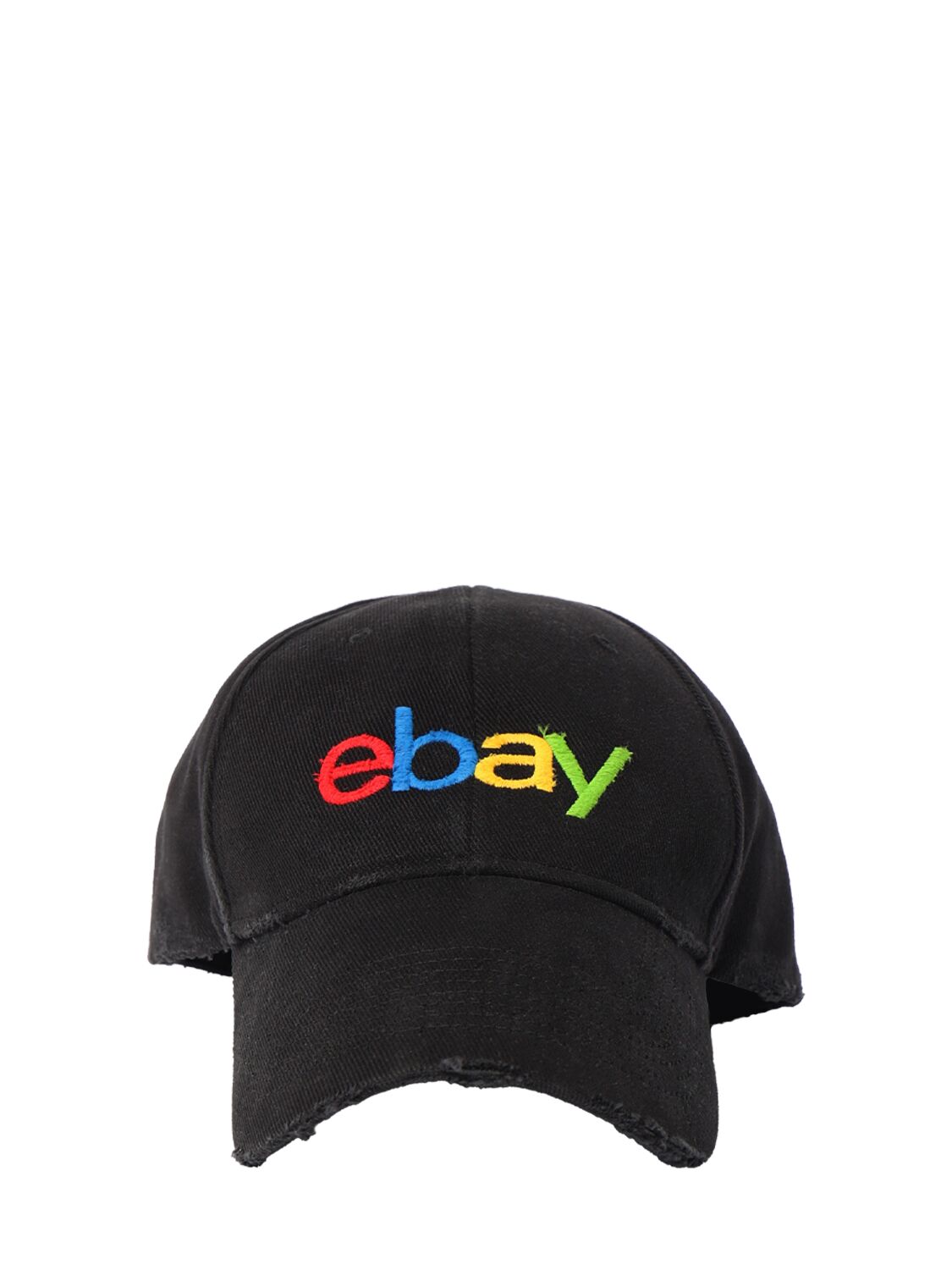 Shop Balenciaga Ebay Cotton Cap In Black