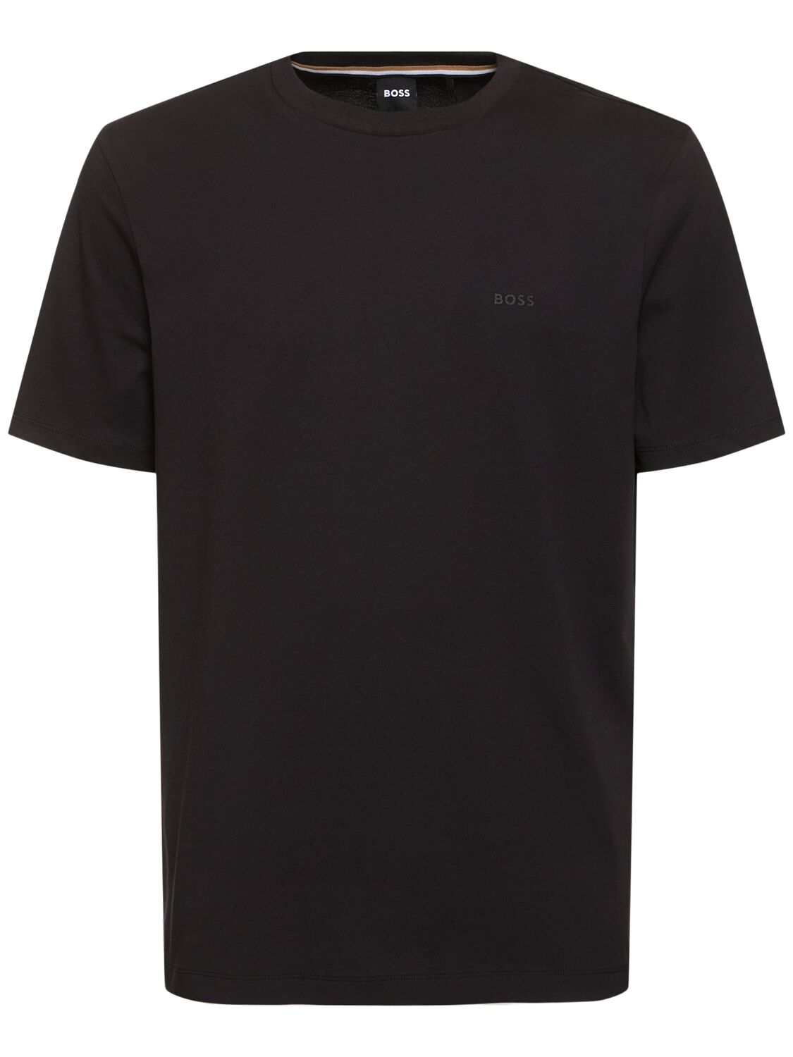 Hugo Boss Thompson Logo Cotton Jersey T-shirt In Black