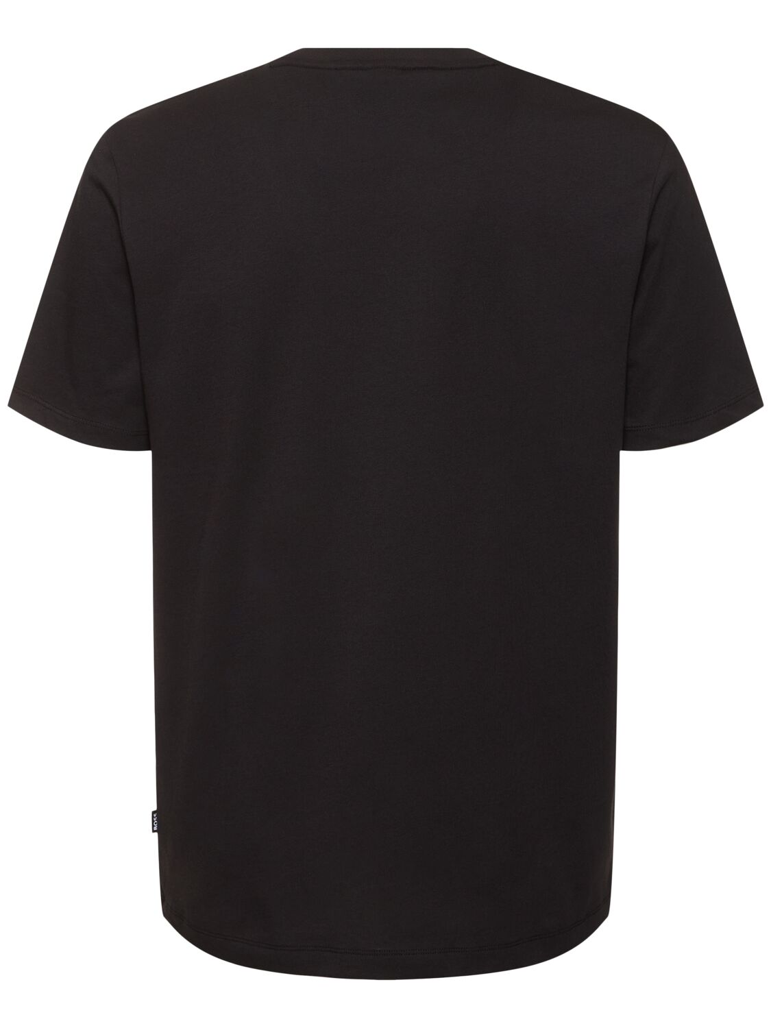 Shop Hugo Boss Thompson Logo Cotton Jersey T-shirt In Black