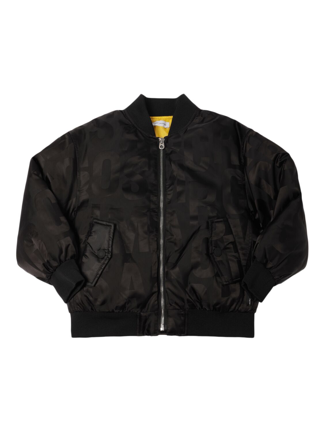 Marc Jacobs Poly Monogram Bomber Jacket In Black